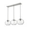 Z-Lite Chloe 3 Light island, Brushed Nickel & Clear 490P10-3L-BN - alternate 3
